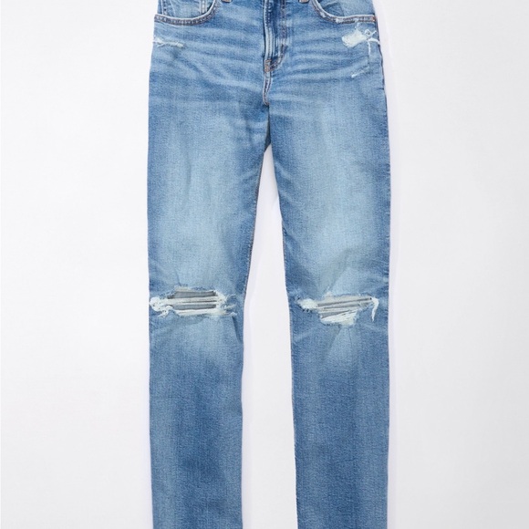 AE Stretch Straight Ripped Jeans - Picture 4 of 8
